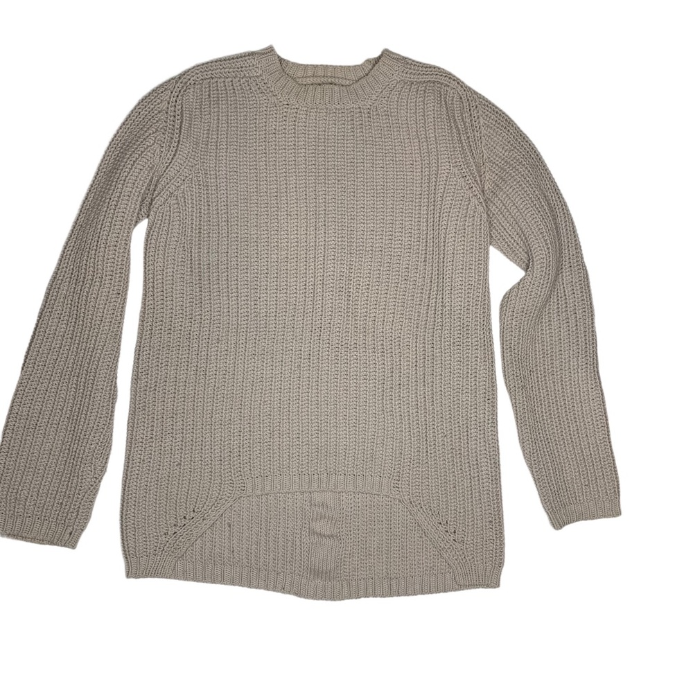RICK OWENS Vintage Beige/Grey Men’s Sweater-Top Wool